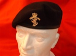 OR`S REME Leather Banded Beret + Metal Beret Badge ER 11 ( REME Silk Lined Beret )