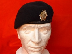 Royal logistic Corps Beret + RLC Metal Cap Badge ( Leather Banded Silk Lined military Beret )