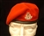 Officers RMP Beret + Bullion Wire RMP Beret Badge ( High Quality Leather Banded Silk lined Red RMP Officers Berets )