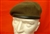 Khaki Leather Banded Silk Lined Beret ( Khaki Military Beret )