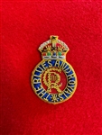 Quality Blues and Royals King's Crown Officers Embroidered Beret Badge