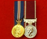 Court Mounted Queens Golden Jubilee & Army Long Service and Good Conduct Miniature Medals