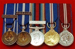 Court Mounted Nato Bosnia S/For Nato Kosovo Afghanistan Op Herrick Queens Golden Jubilee Queens Diamond Jubilee Miniature Medals