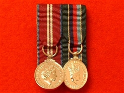 Court Mounted Queens Diamond Jubilee VRSM Long Service and Good Conduct Miniature Medals.
