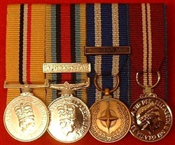 Court Mounted Optelic Iraq Op Herrick Afghanistan Nato ISAF Afghanistan Queens Diamond Jubilee Miniature Medals