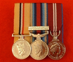 Court Mounted Op Telic Iraq Gulf War 2 Op Herrick Afghanistan Queens Diamond Jubilee Miniature Size Medals ( Court Mounted OT OH QDJ )