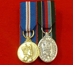 Court Mounted Queens Golden Jubilee & VRSM Long Service and Good Conduct Miniature Medals