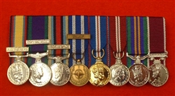 Court Mounted Gulf War 1 Northern Ireland OSM Afghanistan  ISAF Queens Golden Jubilee Queens Diamond Jubilee Accumulated Service New Army LSGC Miniature medal Group.