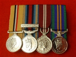Court Mounted Optelic Iraq Op Herrick Afghanistan Queens Diamond Jubilee Accumulated Campaign Service Miniature Medals.