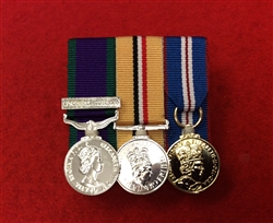 Court Mounted Northern Ireland Op Telic Iraq and Queens Golden Jubilee Miniature Medals.