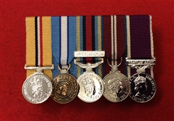 Court Mounted OP Telic Iraq UN Cyprus OSM Afghanistan Queens Diamond Jubilee and Army LSGC Miniature Medals.