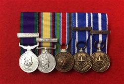 Court Mounted Northern Ireland Gulf War 1 UN Bosnia Nato Bosnia S/F Kosovo Miniature Medals.