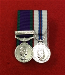 Court Mounted Northern Ireland Queens Silver Jubilee Miniature Medals