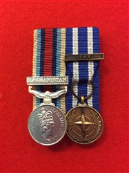 Court Mounted OSM Afghanistan ISAF Miniature Medals