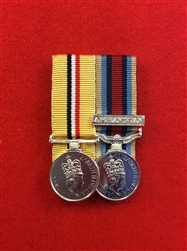 Court Mounted OP Telic OSM Afghanistan Miniature Medals