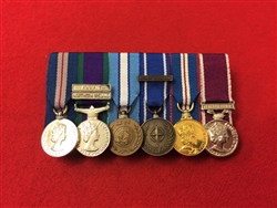 Court Mounted Queens Gallantry Medal CSM NI and Kuwait UN Cyprus NATO FY Queens Golden Jubilee  Army LSGC Miniature Medals.