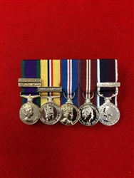 Court Mounted Northern Ireland CSM + Air OPs Iraq Bar Op Telic Iraq + Bar Queens Golden Jubilee Queens Diamond Jubilee RAF LSGC Miniature Medals