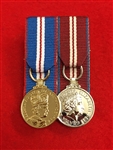High Quality Court Mounted Queens Golden Jubilee Queens Diamond Jubilee Miniature Medals
