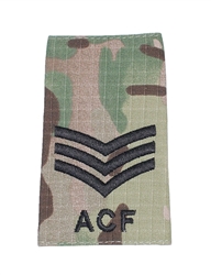 Black-MTP Army Cadet Force Rank Slides ( Black ACF Multi Cam Rank Slides )