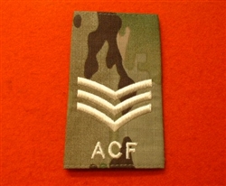 Ivory SGT MTP Army Cadet Force Rank Slide ( Ivory ACF Multicam Rank Slide )