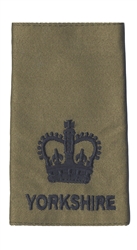 WO2 Olive Green Yorkshire Warrior's Regiment Rank Slides Yorks Rank Yorkshire Warriors Slides