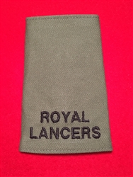 High Quality Royal Lancers Private Olive Green Rank Slide