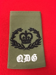 High Quality Queen's Dragoon Guards WO2 RQ RQMS Olive Green Rank Slide