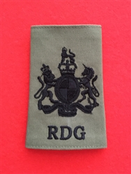 High Quality Royal Dragoon Guards WO1 RSM Olive Green Rank Slide