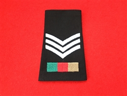 High Quality Royal Tank Regiment Sergeant Black Combat Rank Slide