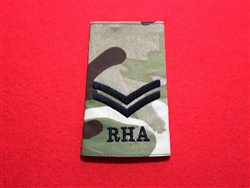 High Quality Royal Horse Artillery  Bombardier Multicam Combat Rank Slide