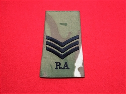 High Quality Royal Artillery Sergeant MTP Multicam Combat Rank Slide