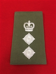 High Quality Colonel Olive with Ivory Thread Combat Rank Slide
