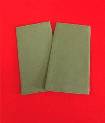 Pair of High Quality Plain Olive Green Cadet Force Army Combat Rank Slides