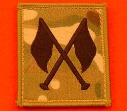 MTP Signallers Combat Badge ( Cross Flags Multicam Combat Badge )