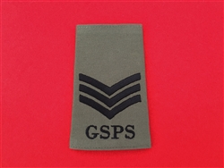 High Quality Gurkha Staff & Personnel Support SGT Olive Combat Rank Slide.