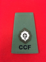 High Quality CCF Combined Cadet Force Guards Second Lieutenant Olive Green Combat Rank Slide