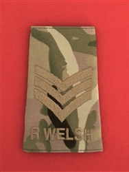 High Quality The Royal Welsh Regiment MTP Sergeant Combat Rank Slide