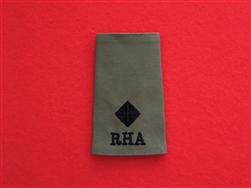 Royal Horse Artillery Officer 2nd Lieutenant Olive Green Combat Rank Slide