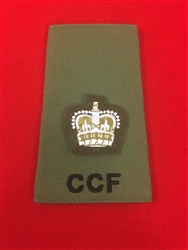 Quality CCF Scots Guards Major Olive Black Thread Combat Rank Slide