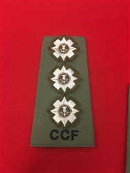 Quality CCF Scots Guards Captain Olive Black Thread Combat Rank Slide