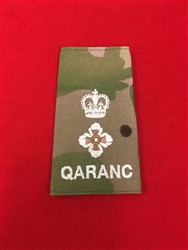 High Quality QARANC Officer Lieutenant Colonel MTP Ivory Thread Combat Rank Slide