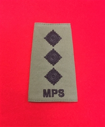 High Quality Military Provost Staff Captain Olive Black Thread Combat Rank Slide