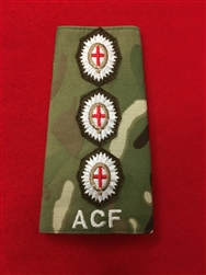 Quality ACF Blues and Royals Captain MTP Ivory Thread Combat Rank Slide