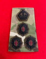 High Quality Life Guards Officer Brigadier MTP Multicam Combat Rank Slide