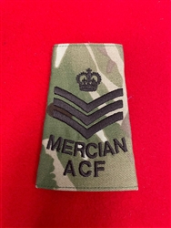 High Quality The Mercian Regiment ACF Staff Sergeant MTP Combat Rank Slide