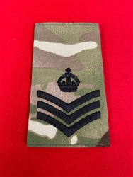 High Quality New Style King's Crown Staff Sergeant  Multicam Combat Rank Slide