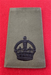 High Quality New Style King's Crown  WO2 Olive Combat Rank Slide