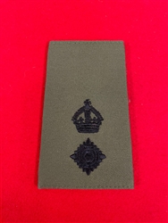 High Quality New Style King's Crown Lieutenant Colonel Olive Combat Rank Slide