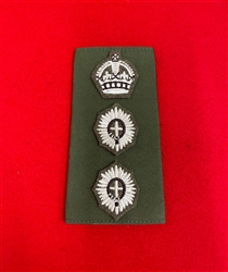 High Quality Foot Guards Officer Colonel Rank New King's Crown Olive Green Combat Rank Slide