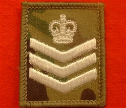 Ivory S/SGT C/SGT MTP UBACS Rank Patch Multicam Staff Sergeant Helmet Rank Patch